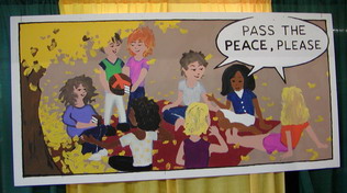 2005 Peace Booth backdrop banner.