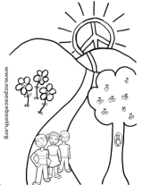 Peace is a Journey coloring sheet